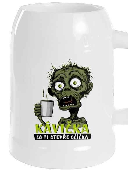 Zombie kávička půllitr White