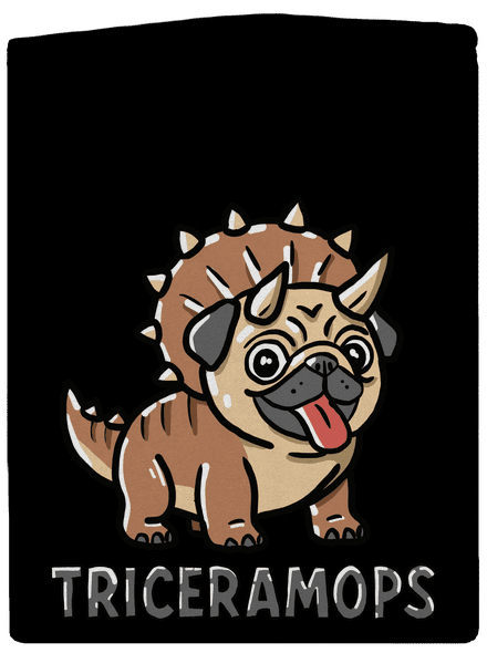 Triceramops pánská mikina na zip Black