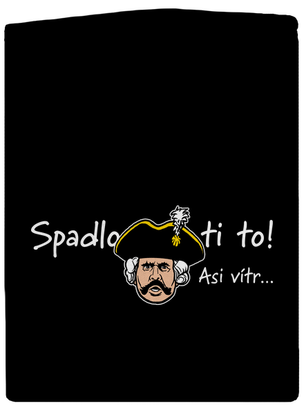 Spadlo ti to pánská mikina na zip Black