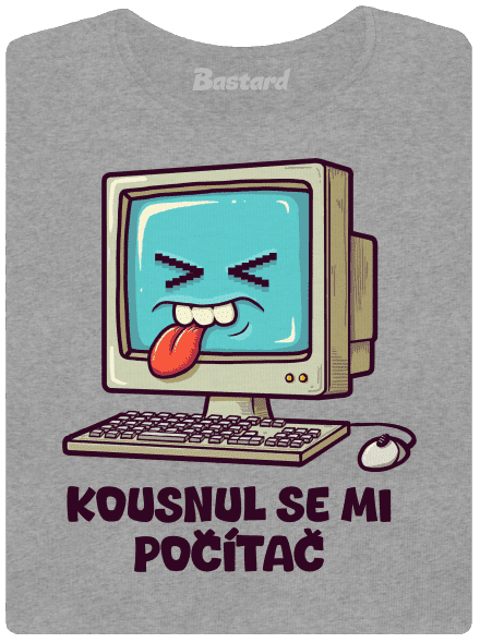 Kousnul se mi počítač dámské tričko Dark Gray Melange