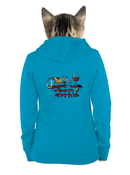 Zvrhlá dámská mikina na zip Blue Atol