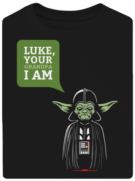 Mr. Yoda: Your grandpa I am unisex tričko oversized Black