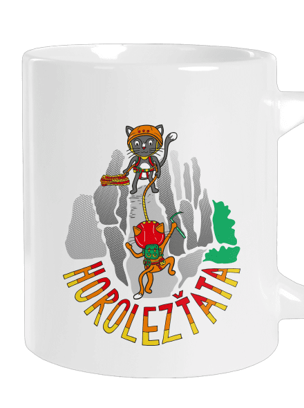 Horolezťata velký hrnek White