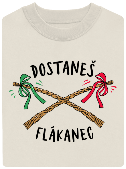 Flákanec unisex mikina bez kapuce Off White
