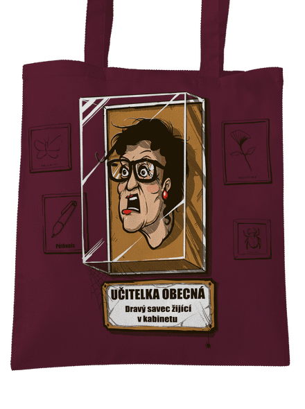 Učitelka obecná taška Burgundy