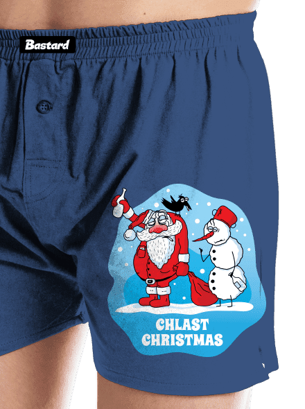 Chlast Christmas pánské trenky Blue