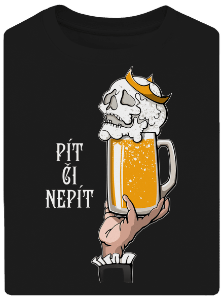 Pít či nepít unisex tričko oversized Black