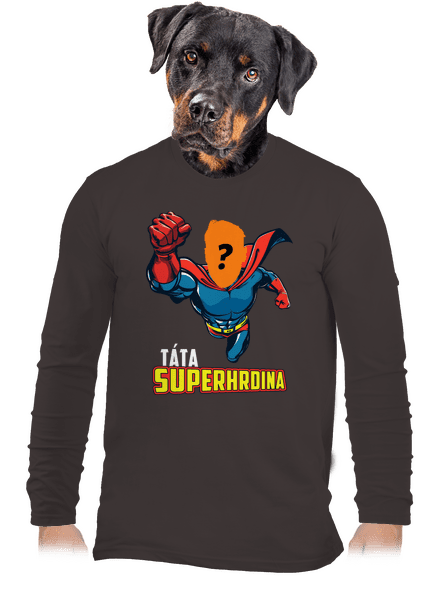 Táta superhrdina pánské dlouhý rukáv Bear Brown