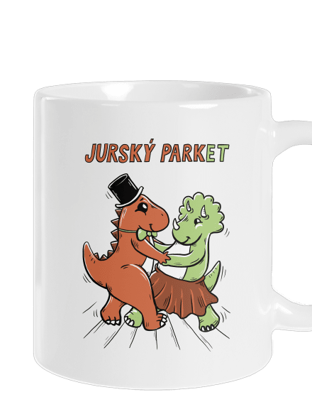 Jurský parket klasický hrnek White
