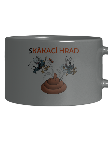 Skákací hrad hrnek makronka Grey Macaron