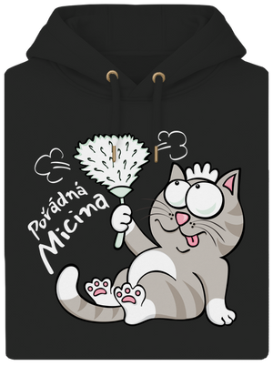 Macek a Micina unisex mikina premium Dark Black