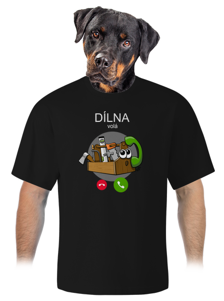 Dílna volá unisex tričko oversized Black