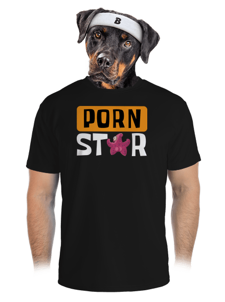 Porn star pánské sportovní tričko Black
