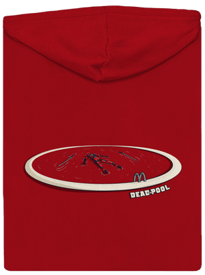 Dead in pool pánská mikina na zip Red