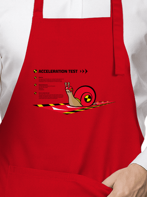 Snail test zástěra Red