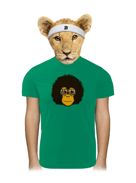Retro opičák dětské sportovní tričko Kelly Green Mal