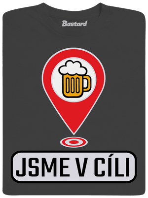 Jsme v cíli pánské tričko Dark Grey