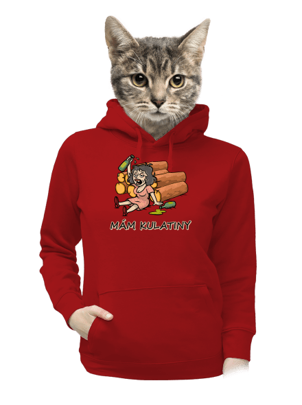 Mám kulatiny dámská mikina klokanka Red Mal