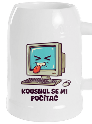 Kousnul se mi počítač půllitr White
