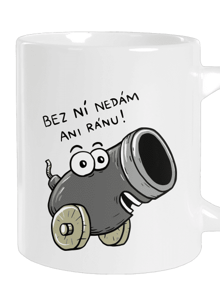 Dělo a koule velký hrnek White