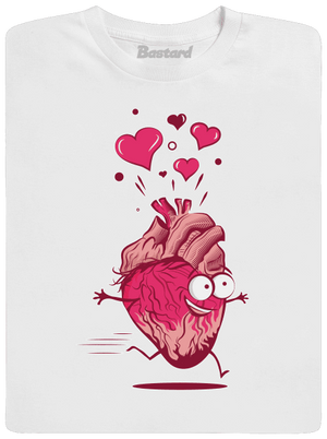 Zamilovaná srdíčka pánské dlouhý rukáv White