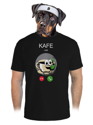 Kafe volá pánské sportovní tričko Black