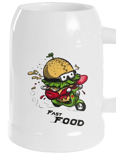 Fast Food půllitr White