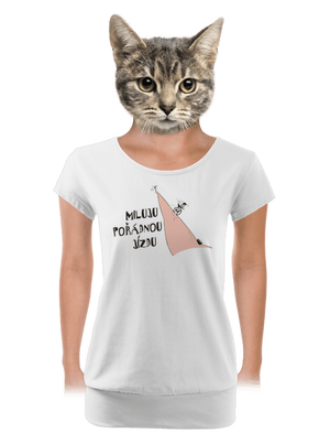 Miluju jízdu dámské tričko s lemem White