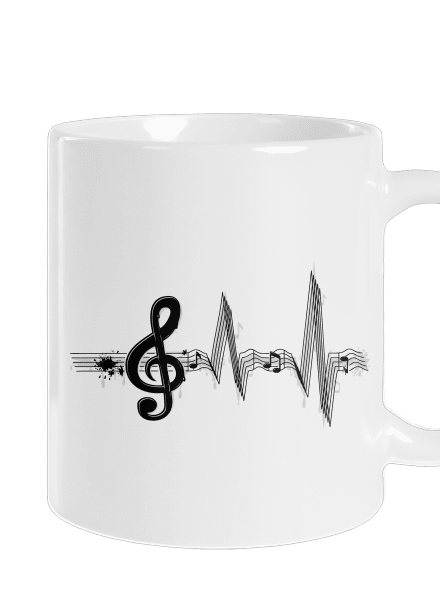 Žiju muzikou klasický hrnek White