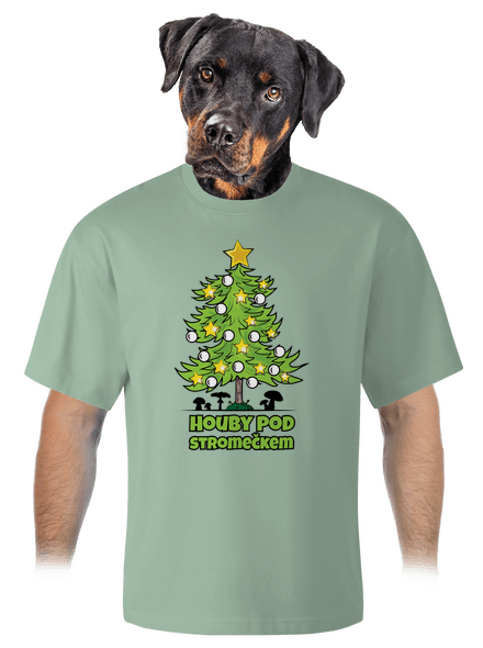 Houby pod stromečkem unisex tričko oversized Sage