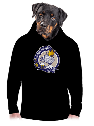 Král a královna kvízů pánská mikina klokanka Black