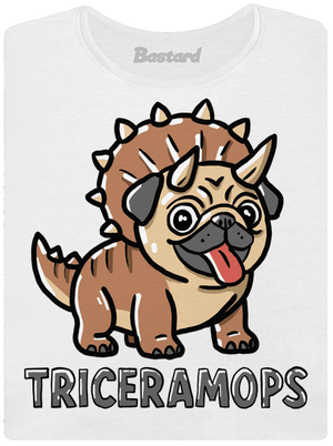 Triceramops dámské tričko s lemem White