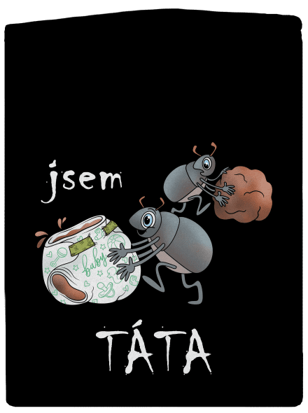 Jsem táta a máma pánská mikina na zip Black
