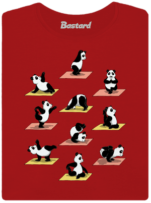 Pandí jóga dámské tričko s lemem Red Mal