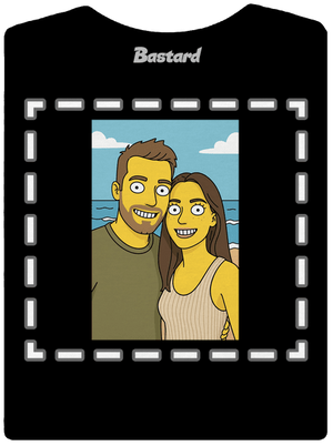 Simpsonovi z vlastní fotky dámské tričko Black