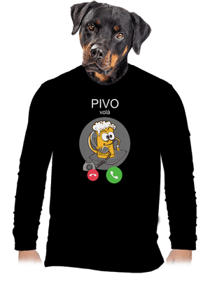 Pivo volá pánské dlouhý rukáv Black