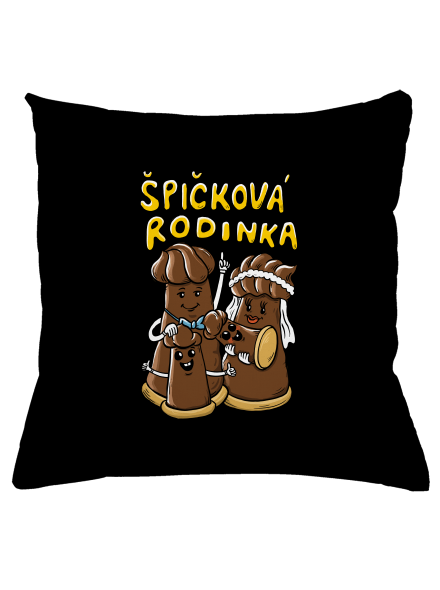 Špičková rodina II polštář Black