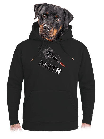 Dart(h) unisex mikina premium Dark Black