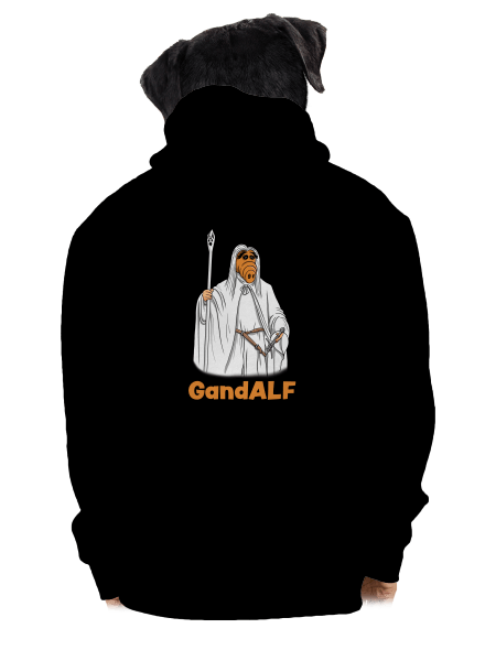 GandALF pánská mikina na zip Black
