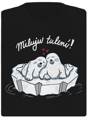 Miluju tulení dámské sportovní tričko Black
