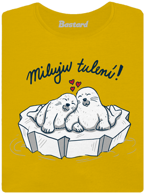 Miluju tulení dámské tričko Yellow