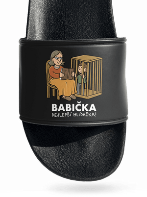Babička hlídačka pantofle Black