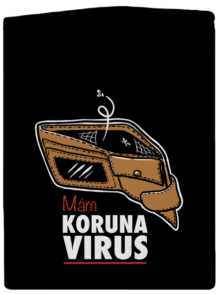 Korunavirus v peněžence dámská mikina na zip Black
