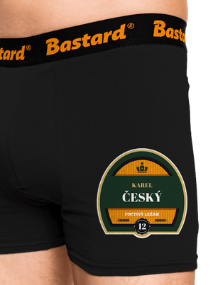 Pivní etiketa boxerky Black