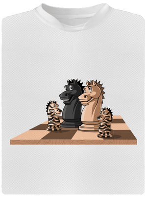 Šachová rodina pánské sportovní tričko White