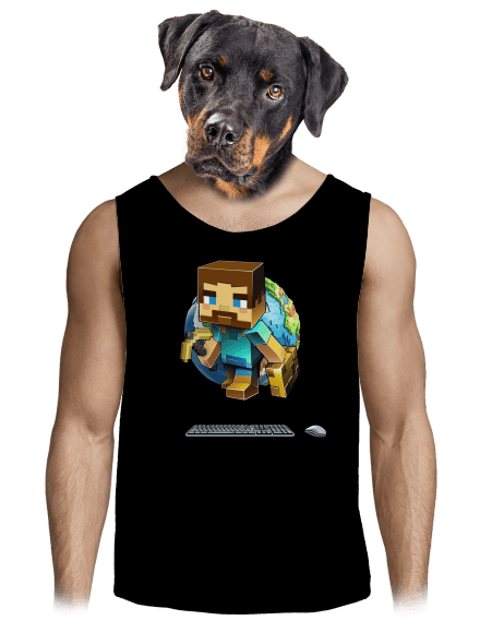 B17: Minecraft pánské tílko Black