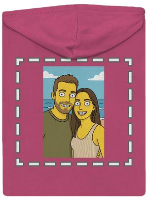 Simpsonovi z vlastní fotky dámská mikina na zip Magenta