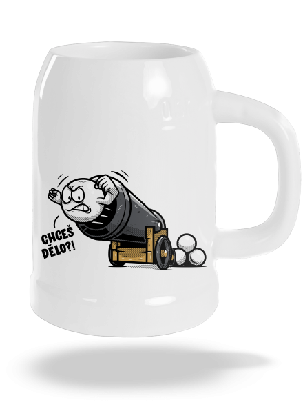 Chceš dělo? půllitr White