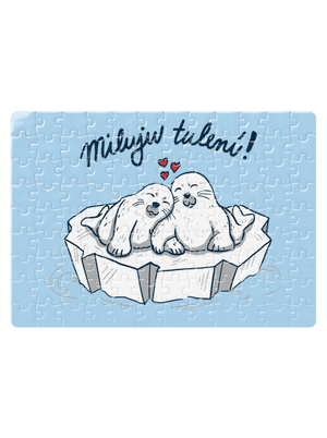 Miluju tulení puzzle White