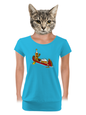 Rumáci dámské tričko s lemem Blue Atol